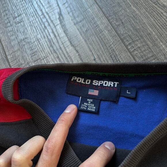 Vintage 90s Polo Ralph Lauren Polo Sport Longsleeve Shirt - Picture 4 of 8